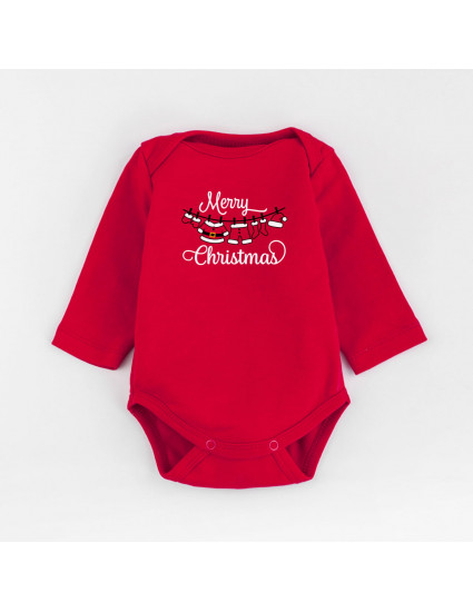 Боді червоний Merry Christmas