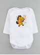 Боді білий з довгим рукавом Милий коник