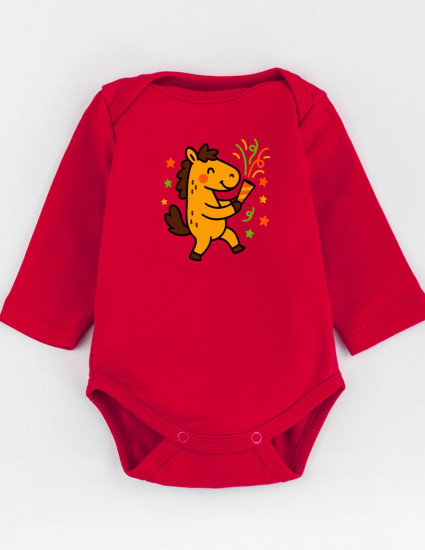 Боді червоний Милий коник