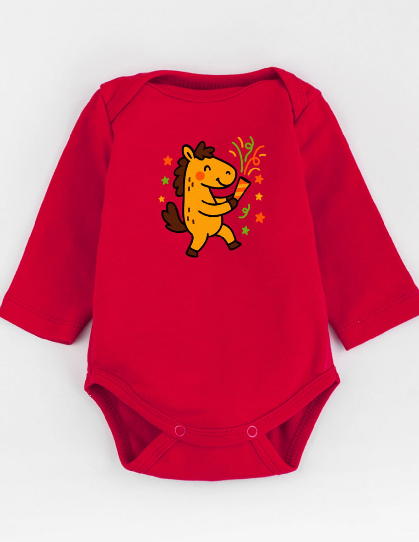 Боді червоний Милий коник