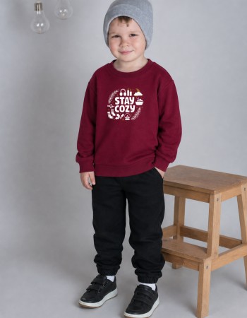 Світшот Джоуї бордовий Stay Cozy