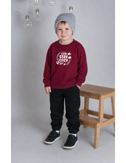 Світшот Джоуї бордовий Stay Cozy