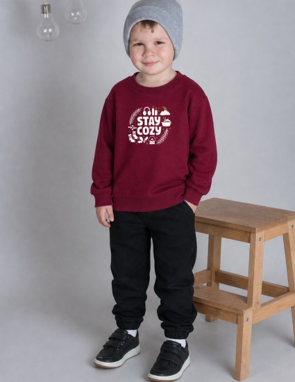 Світшот Джоуї бордовий Stay Cozy