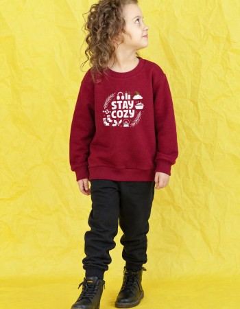 Світшот Джоуї бордовий Stay Cozy