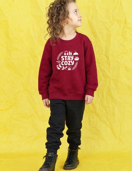 Світшот Джоуї бордовий Stay Cozy