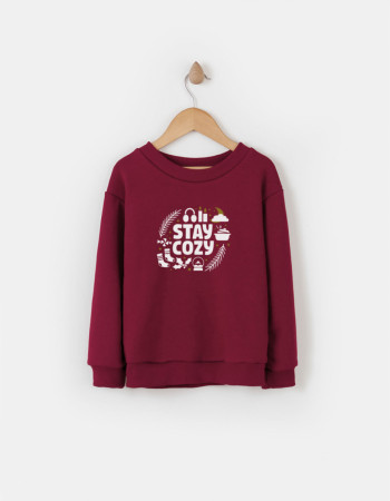 Світшот Джоуї бордовий Stay Cozy