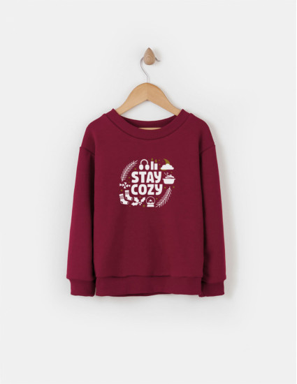 Світшот Джоуї бордовий Stay Cozy