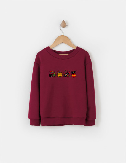 Світшот Джоуї бордовий Новорічні бешкетники