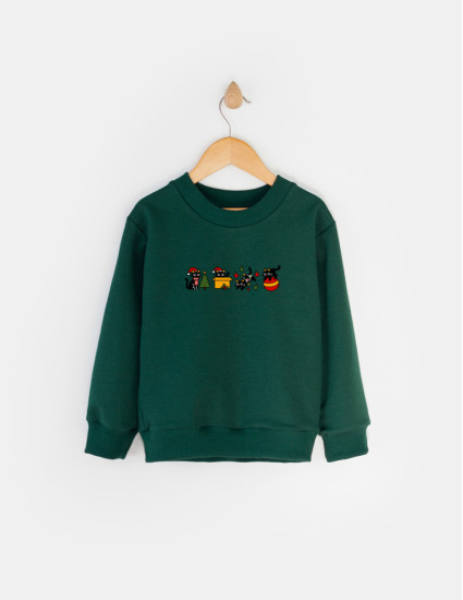 Світшот Джоуї темно-зелений Новорічні бешкетники