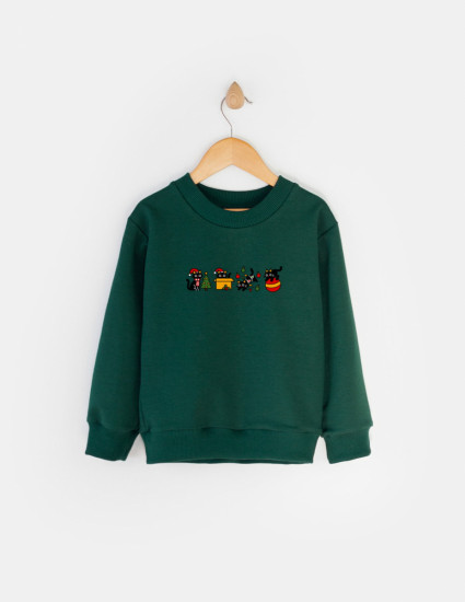 Світшот Джоуї темно-зелений Новорічні бешкетники