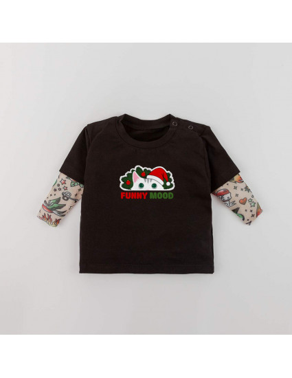 Футболка Дрейк з тату рукавами tattoo style Funny Mood Різдвяний