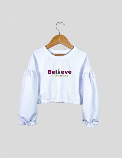 Джемпер Дейзі білий Believe in Christmas