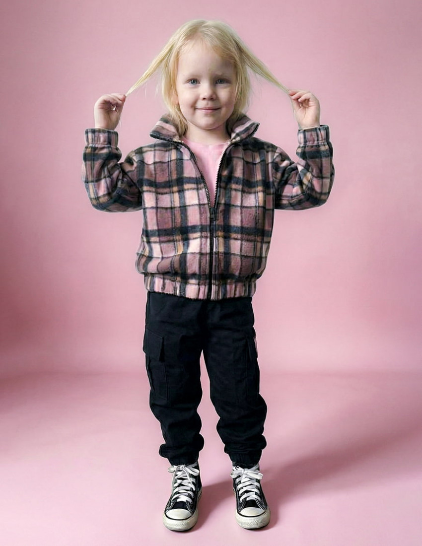 Картата фліска Френлі рожева з чорним