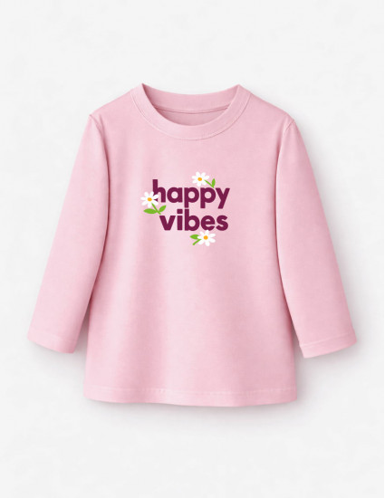 Лонгслів Лінк рожевий Happy Vibes