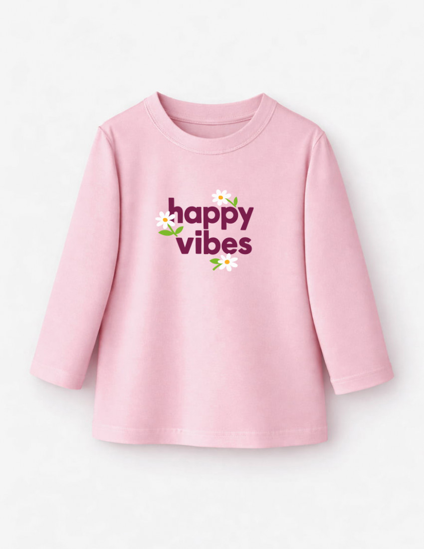 Лонгслів Лінк рожевий Happy Vibes
