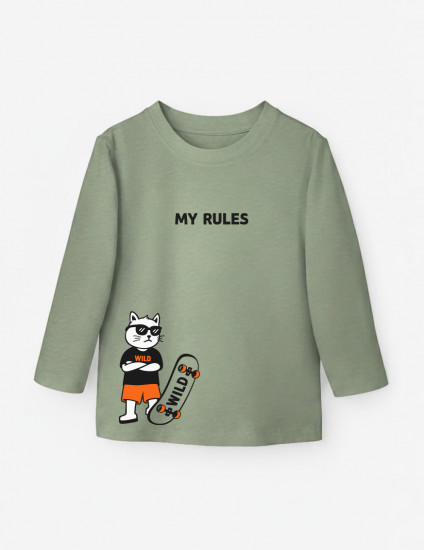 Лонгслів Лінк оливка My Rules