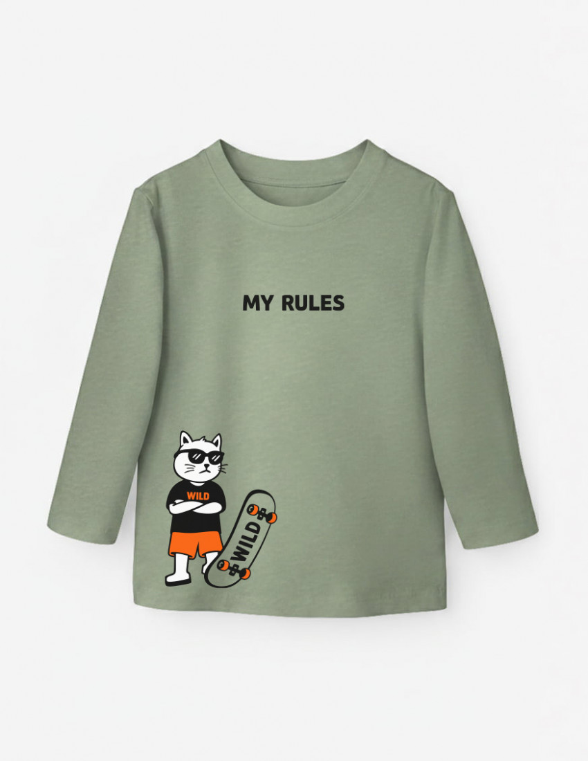 Лонгслів Лінк оливка My Rules