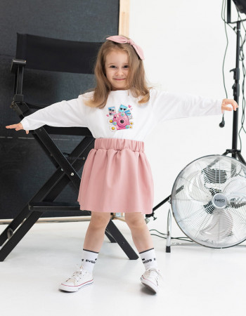 Лонгслив Лінк білий Створюй спогади