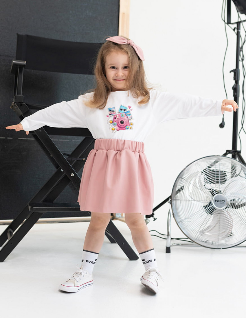 Лонгслив Лінк білий Створюй спогади