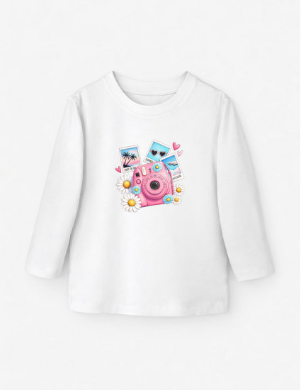 Лонгслив Лінк білий Створюй спогади