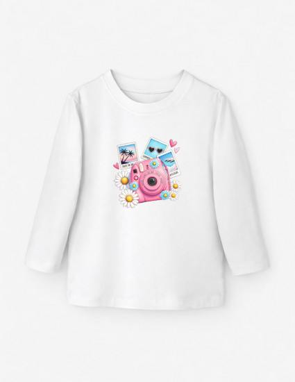 Лонгслив Лінк білий Створюй спогади