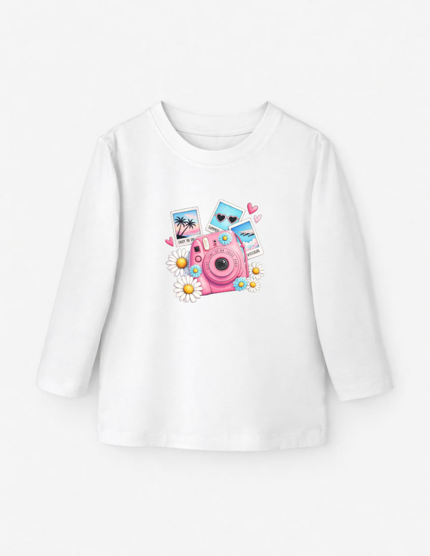 Лонгслив Лінк білий Створюй спогади