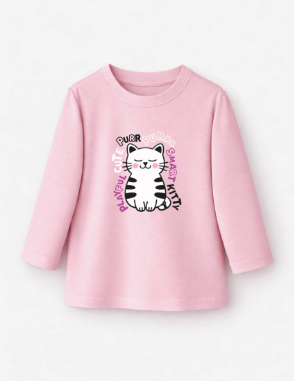 Лонгслів Лінк рожевий Cute Kitty
