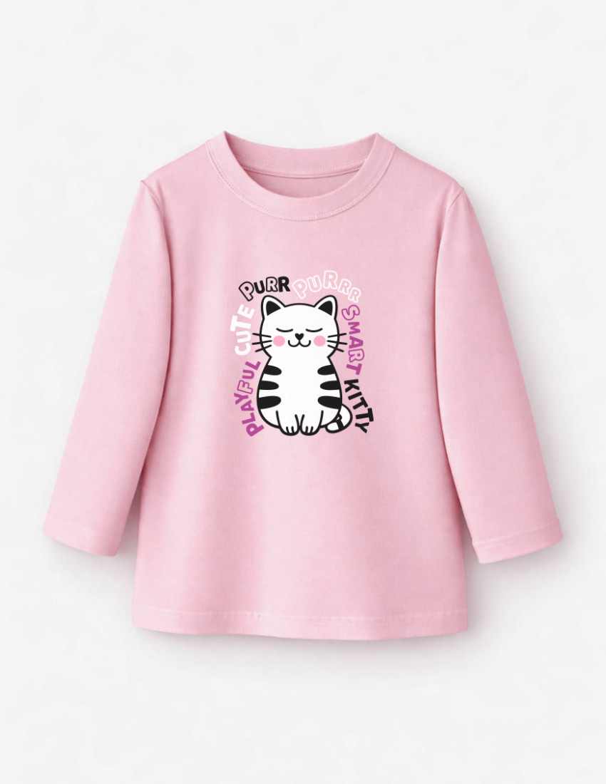 Лонгслів Лінк рожевий Cute Kitty