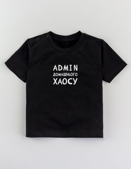 Футболка Овер чорна Admin домашнього хаосу