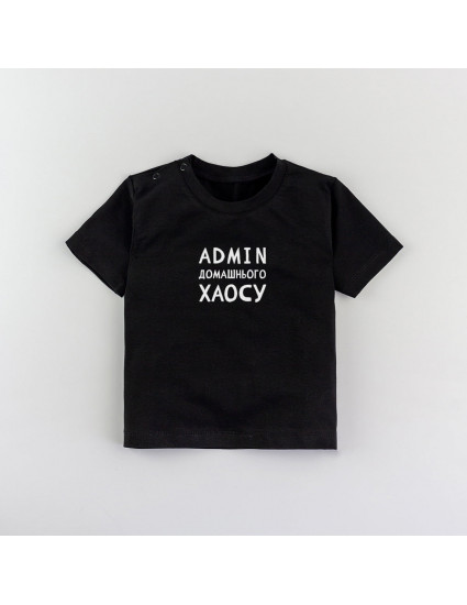 Футболка Овер чорна Admin домашнього хаосу