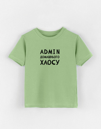 Футболка Овер фісташка Admin домашнього хаосу
