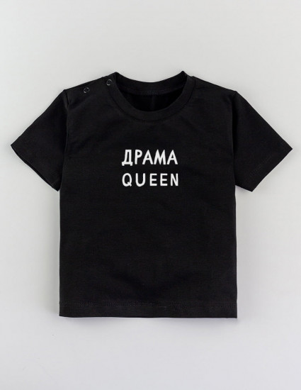 Футболка Овер чорна Драма Queen