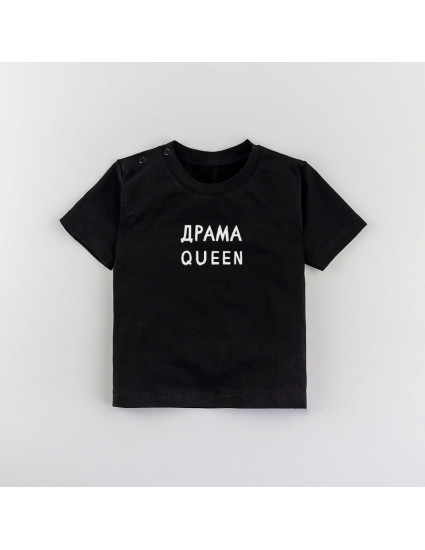 Футболка Овер чорна Драма Queen