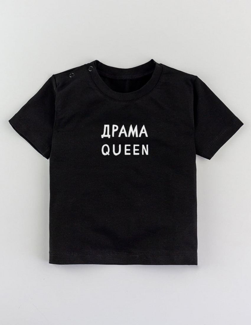 Футболка Овер чорна Драма Queen