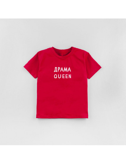 Футболка Овер червона Драма Queen