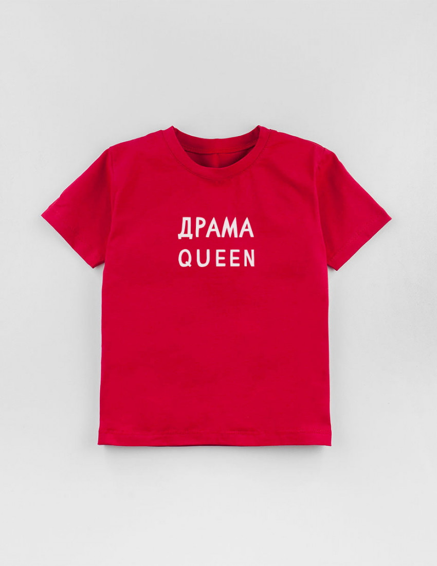 Футболка Овер червона Драма Queen
