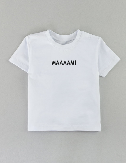 Футболка Овер біла Маааам