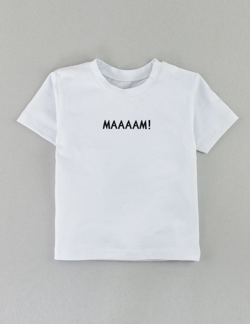 Футболка Овер біла Маааам