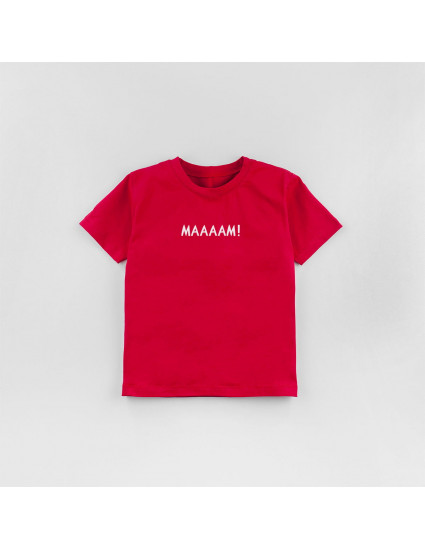 Футболка Овер червона Маааам