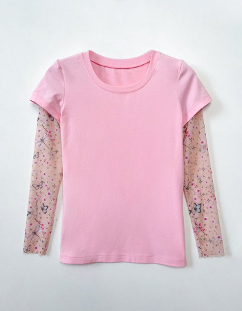 Футболка з тату-рукавами Дрейк Сакура жіноча