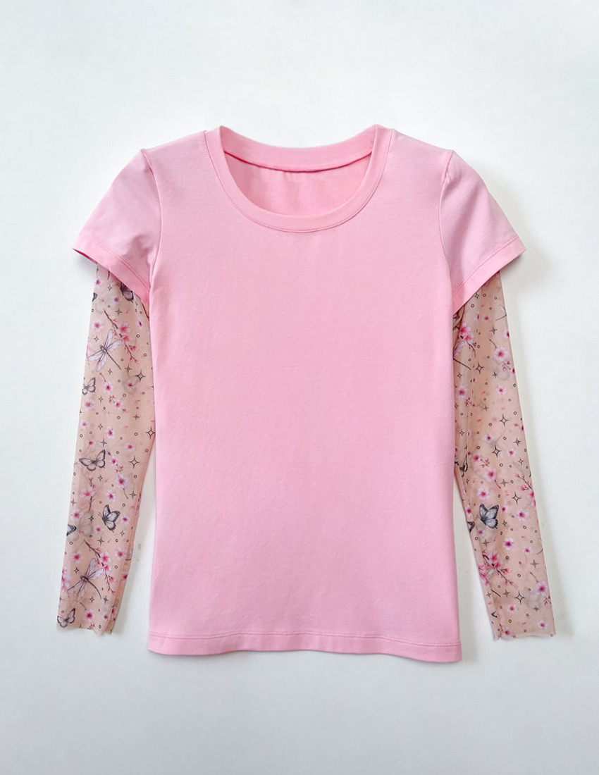 Футболка з тату-рукавами Дрейк Сакура жіноча