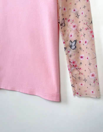 Футболка з тату-рукавами Дрейк Сакура жіноча