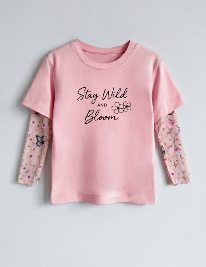 Футболка Дрейк з тату-рукавами Сакура Stay Wild And Bloom