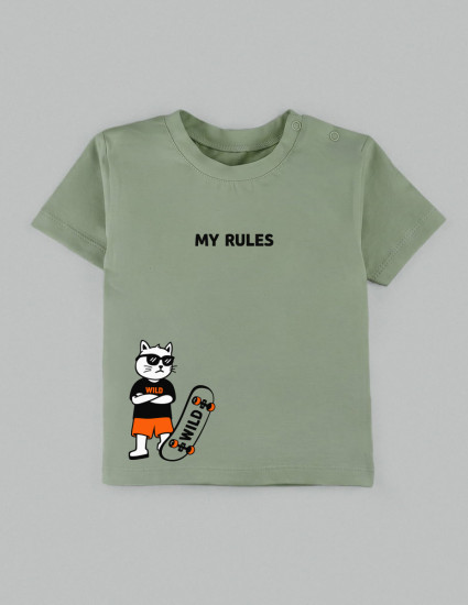 Футболка Овер оливка My Rules