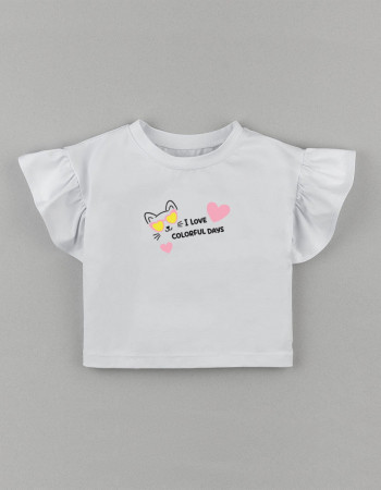 Футболка Фоксі біла I Love Colorful Days