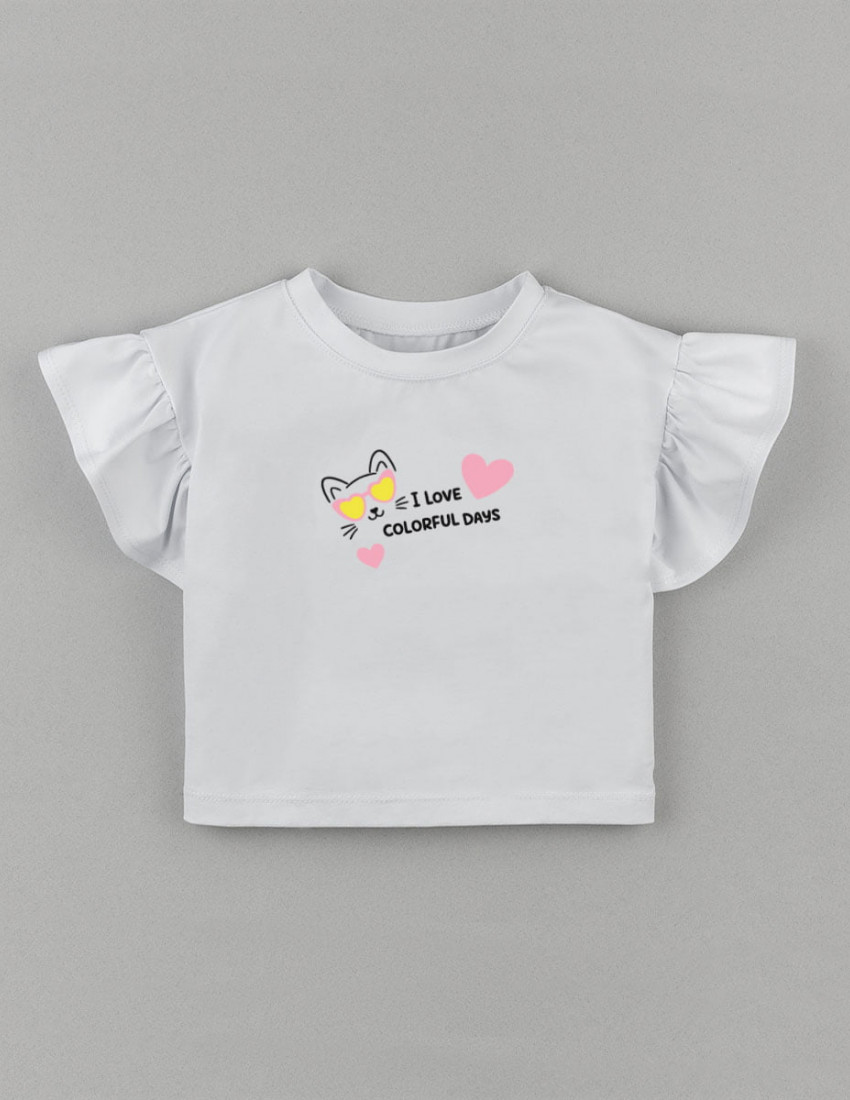 Футболка Фоксі біла I Love Colorful Days
