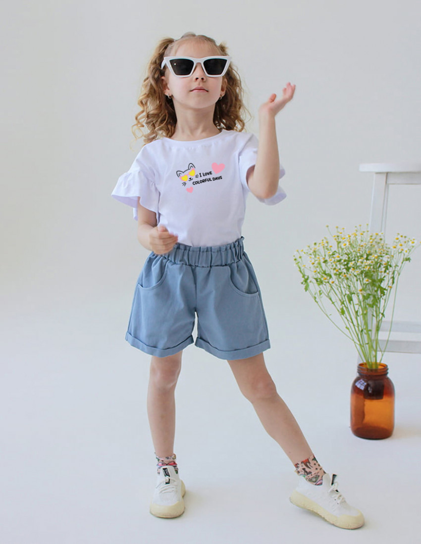 Футболка Фоксі біла I Love Colorful Days