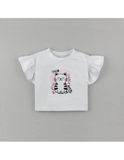 Футболка Фоксі біла Cute Kitty