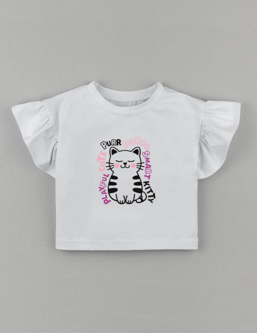 Футболка Фоксі біла Cute Kitty