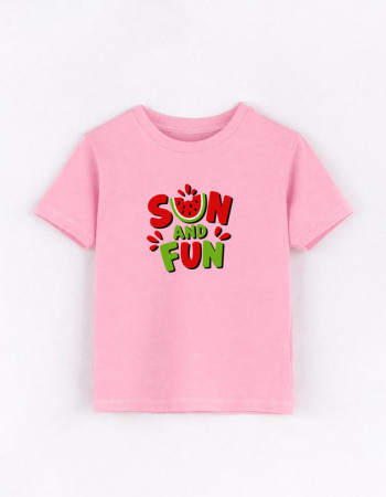 Футболка Овер рожева Sun and Fun